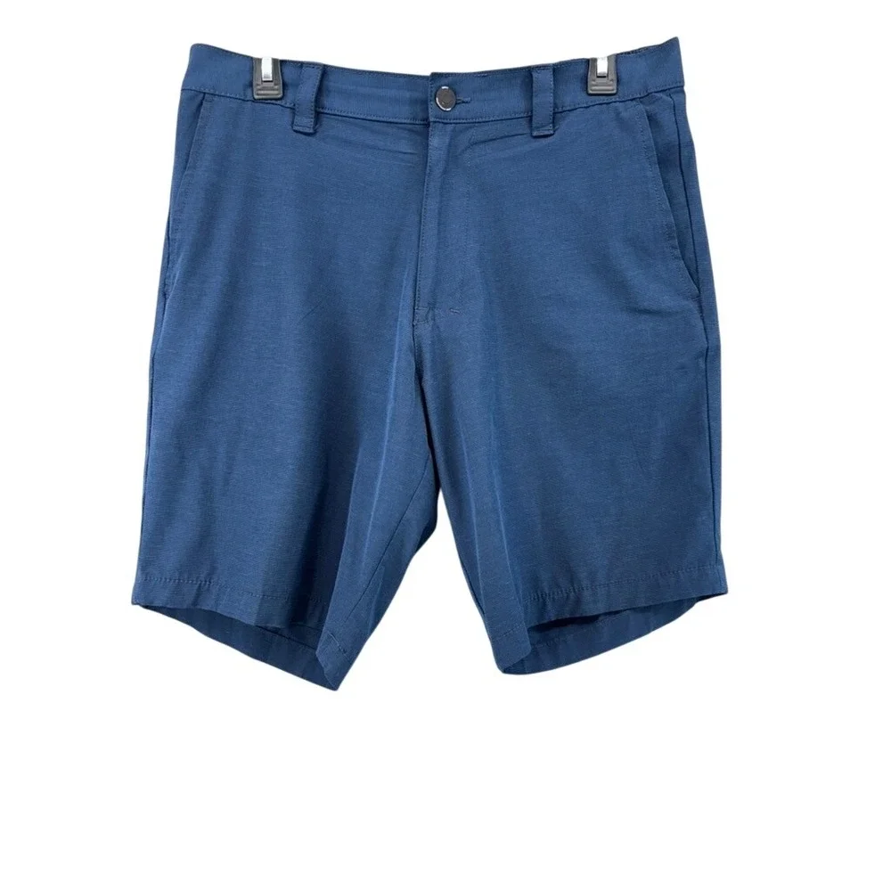 Banana‎ Republic Performance Shorts Mens 34 Blue Textured Golf Casual
